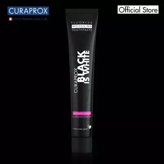 CURAPROX ยาสีฟัน Black is White ช่วยขจัดคราบสี ปราศจากสารฟอกสี กลิ่นไลม์ สูตรเข้มข้น