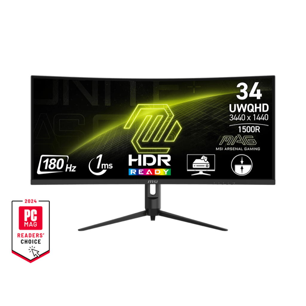MSI MAG 342CQR E2 34" (86.36 cm) 180Hz Curve Monitor จอคอมพิวเตอร์