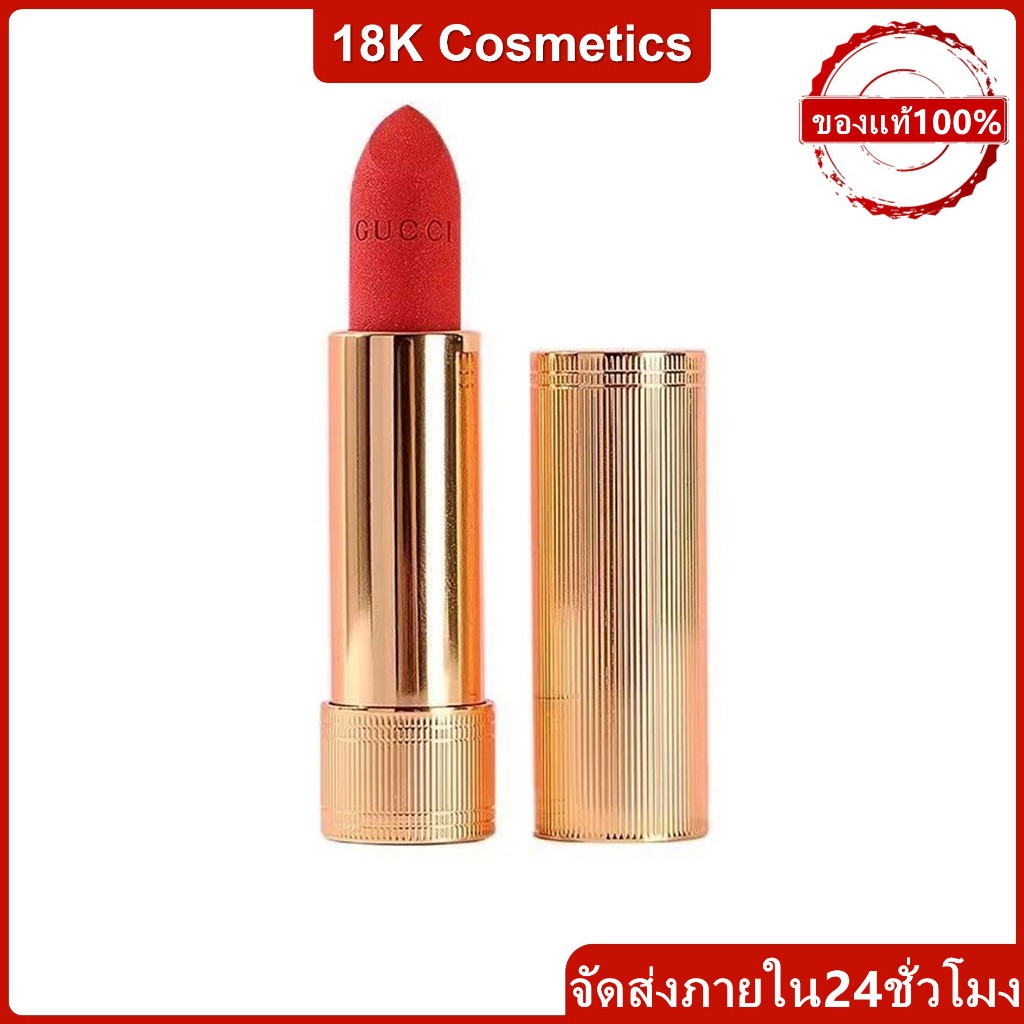 [ ลิปสติกของแท้เคาน์เตอร์ GUCCI Lipstick ] สินค้าในสต็อก ให้ความชุ่มชื้น ลิปสติก เนื้อแมท ลิปสติก