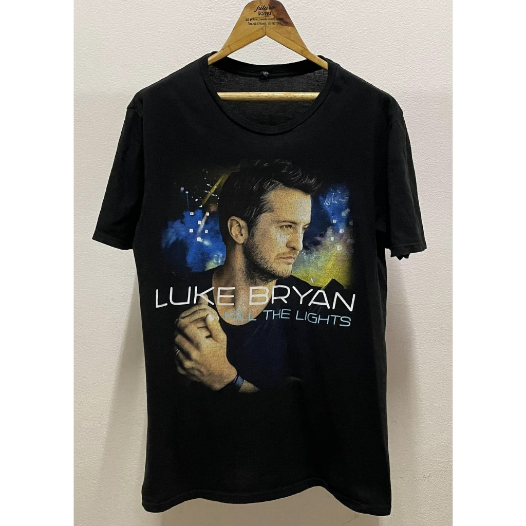 เสื้อยืดมือ 2 ศิลปิน Luke Bryan สกรีนหน้า-หลัง