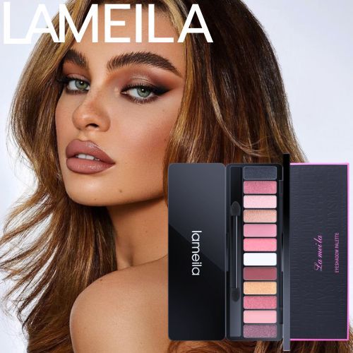 LAMEILA NO.1111 PLAY COLOR EYES พาเลทอายแชโดว์ 12 สี สำหรับแต่งเปลือกตาขนาดพกพาสะดวก สีเม็ดแน่น สีสวย ฟรุ้งฟริ้งพร้อมส่ง