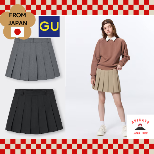GU Pleated Skort กางเกงขาสั้น [ส่งตรงจากประเทศญี่ปุ่น ของแท้ 100%]