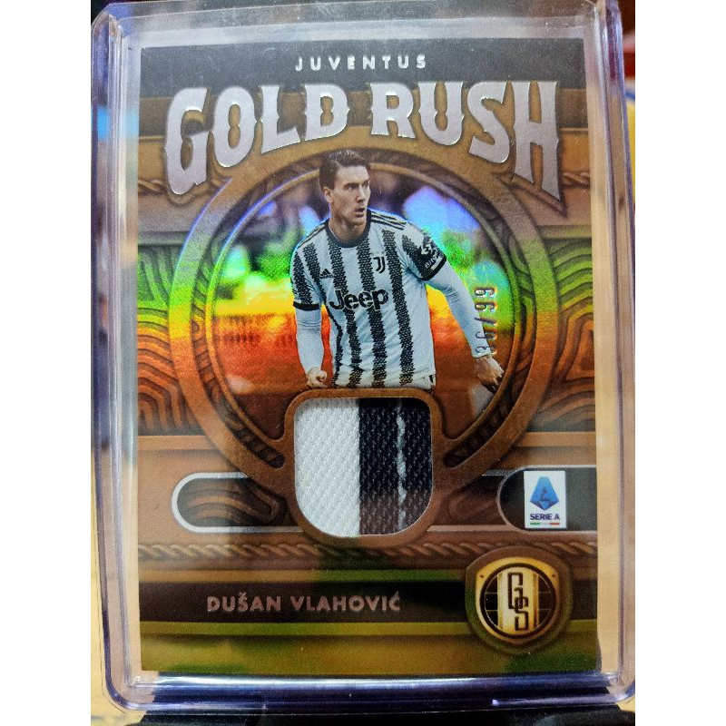 Gold Rush Vlahovic Juventus Panini card