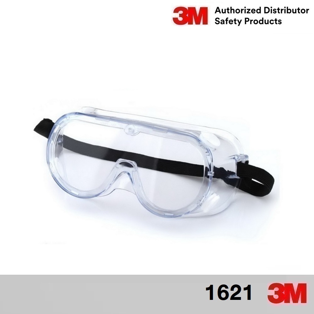3M 1621 แว่นนิรภัย (แว่นเซฟตี้) ครอบตานิรภัย 3M Safety Goggles for Splash
