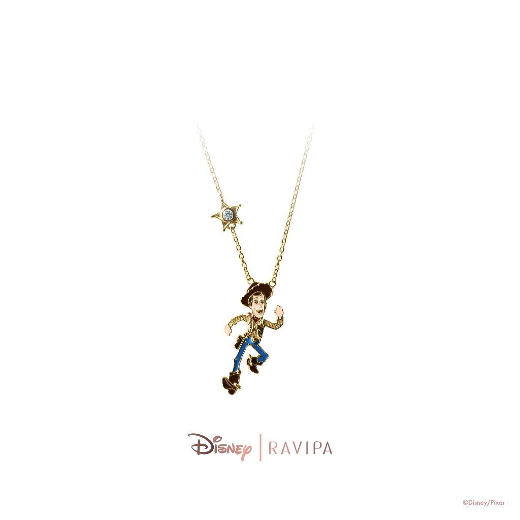 Ravipa | Gold Woody Necklace (CZ Diamond)
