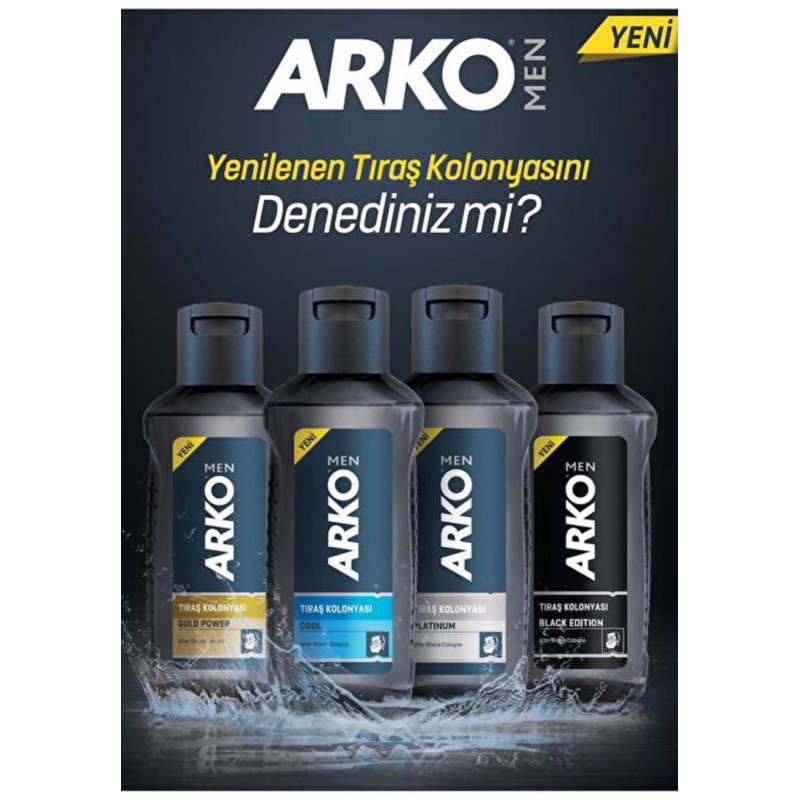 Arko Men Tıraş Sonrası Kolonya Platinum 225 ML / Arko Men After Shave Cologne