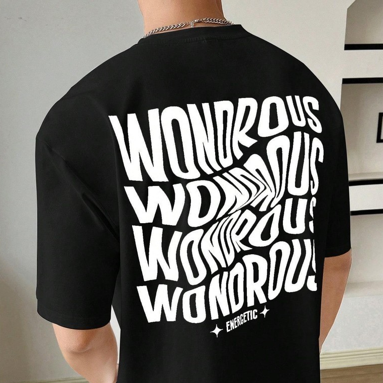 Y-T เสื้อยืดแขนสั้น พิมพ์ "วอน" สไตล์ถนน เสื้อยืดผ้าฝ้าย สไตล์เท่ๆ ไม่มีการหย่อนคล้อย เสื้อยืดยูนิเซ็กส์