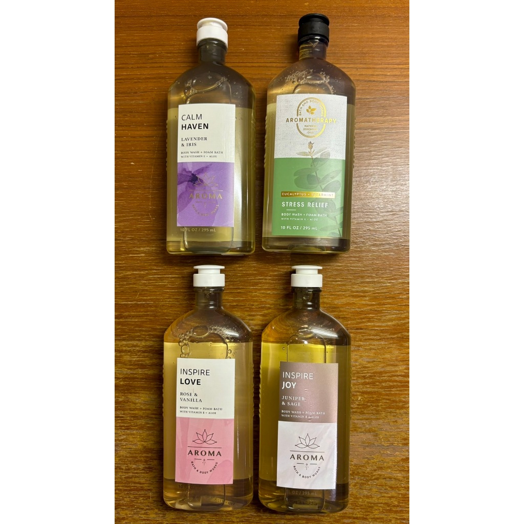 Bath & Body Works Aromatherapy Body Wash & Foam Bath 10 fl.oz. (295 ml) Shower Gel กลิ่นอโรม่าหอมๆ