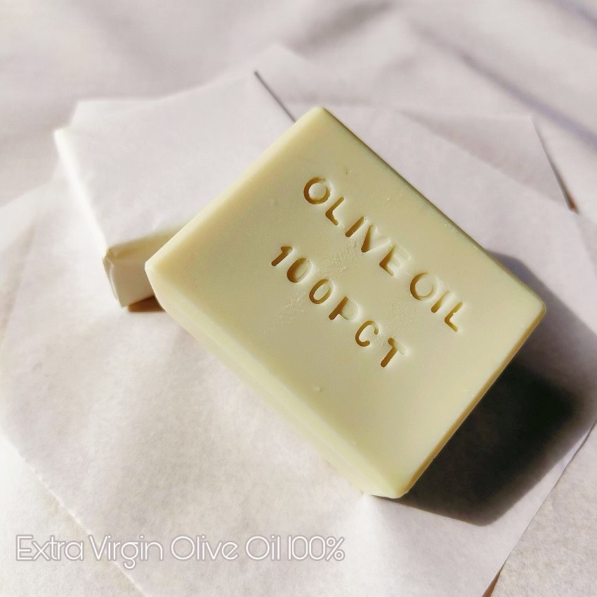 Extra Virgin Olive Oil Soap ฺBar- Unscented สบู่ก้อนน้ำมันมะกอกบริสุทธิ์ 100% สูตรไม่มีน้ำหอม