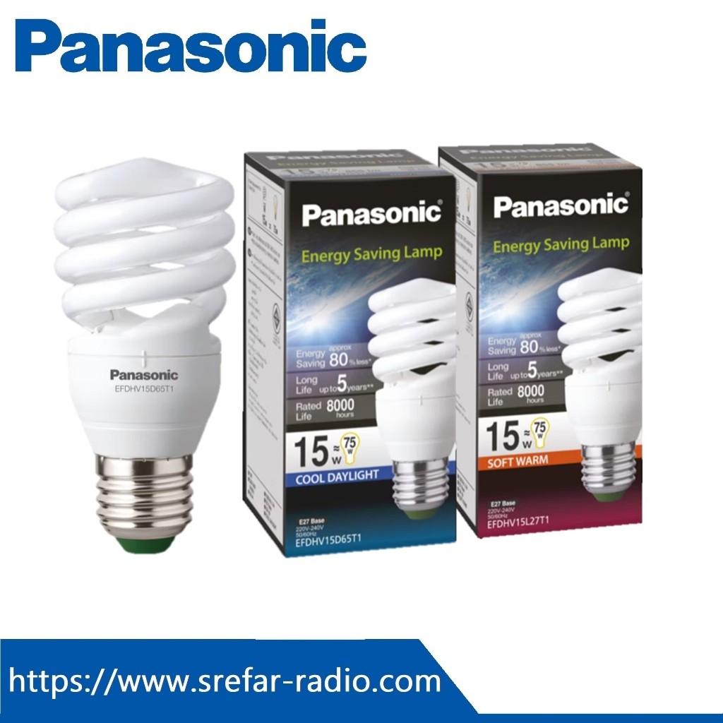 Panasonic Compact fluorescent lamp หลอดตะเกียบ ทอร์นาโด ECO SPIRAL 15W 25W