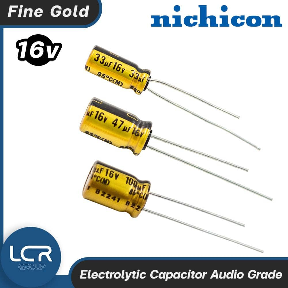 NICHICON คาปาซิเตอร์ ออดิโอ เกรด 16v ออกแบบมาสำหรับระบบเครื่องเสียงโดยเฉพาะ UFG Fine Gold Made In Japan