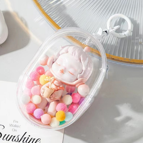 พร้อมส่งจากไทย10ซมกระเป๋าพลาสติกใสใส่ตุ๊กตา กระเป๋าใส่ตุ๊กตา แบบใส มีซิป สําหรับตกแต่ง DIY พร้อมส่งจากไทย