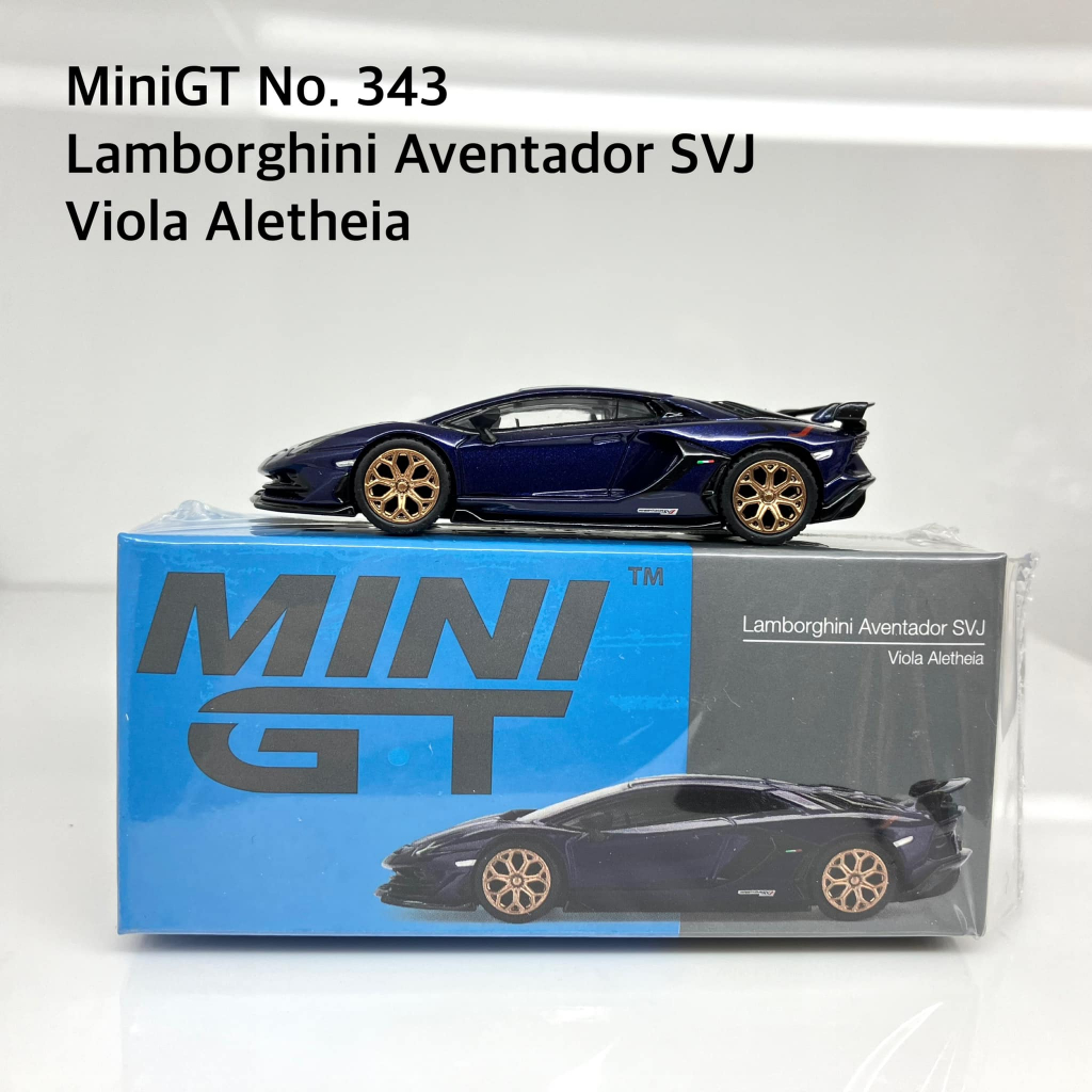 MiniGT 📌No. 343-L 📌 Lamborghini Aventador SVJ Viola Aletheia