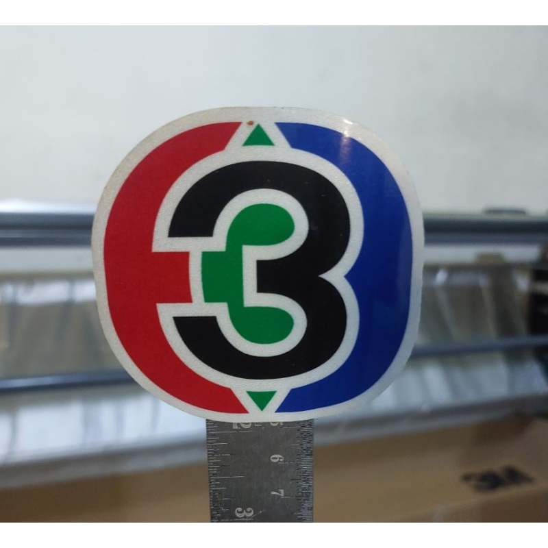 sticker 3mแท้100%ช่อง3 8×8cm