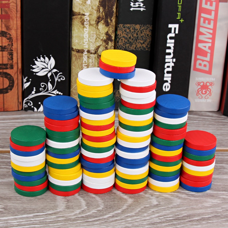 [Super Chess] เบี้ยหมากฮอสไม้ / ตัวแบกแกมมอนไม้ ขนาด 2.9 cm. (1 ชิ้น)
