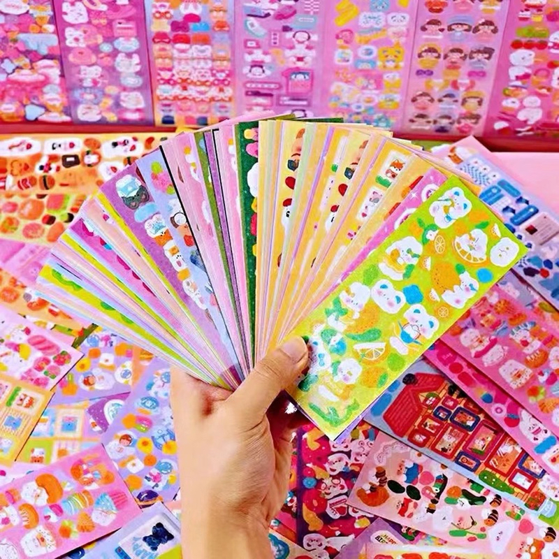 สติ๊กเกอร์ โฮโลแกรม สุ่มลาย สติกเกอร์ ตกแต่ง DIY สมุด กล่องใส่ปากกา เคสโทรศัพท์ สวยมากๆ