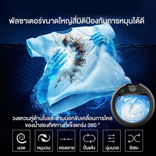 CAMEL เครื่องซักผ้ามินิฝาบน ขนาด 5.5Kg ฟังก์ชั่น 2In1 ซักและปั่นแห้งในตัวเดียวกัน ประหยัดน้ำและพลังงาน