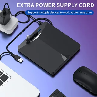 7 in 1 DVD Writer External ดีวีดี พกพา ส่งข้อมูลเต็มสปีดด้วย USB3.0+TYPE-C CD/DVD/VCD ภายนอก External DVD-RW