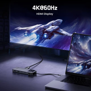 UGREEN อะแดปเตอร์ HUB Robot Type C 6-in-1 รองรับ 4K60Hz +2 USB-A 3.2+2 USB-C 3.2+PD Hub รุ่น 35998