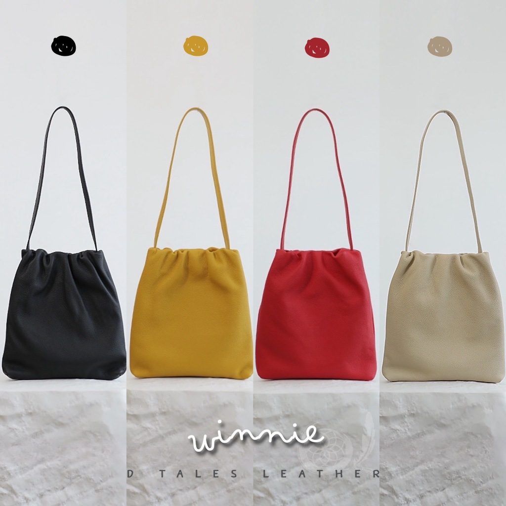 DTALES Winnie กระเป๋าคล้องไหล่หนังวัวแท้ Tote ใบกระทัดรัด น้ำหนักเบามาก