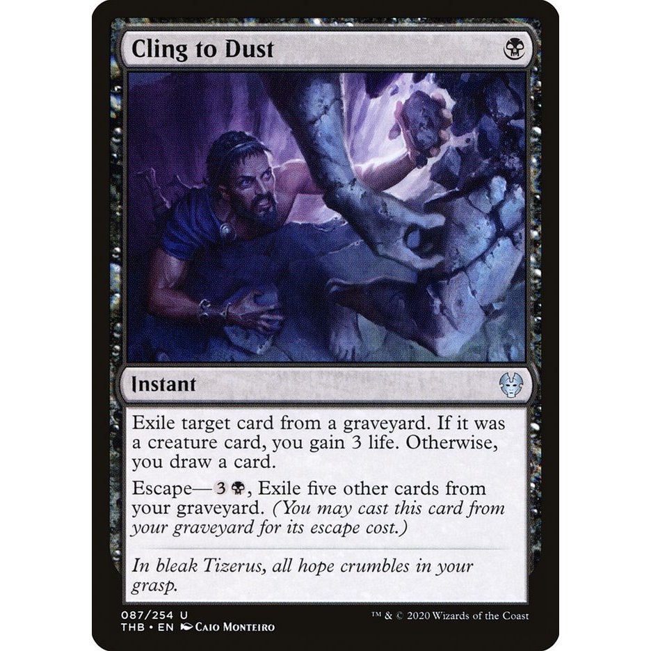 MTG - [Playable Black] - [THB] - [Cling to Dust] - [U]