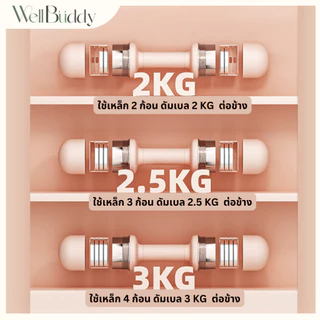 WellBuddy ดัมเบลผู้หญิง ดัมเบลปรับน้ำหนักได้ (Adjustable Dumbbell)