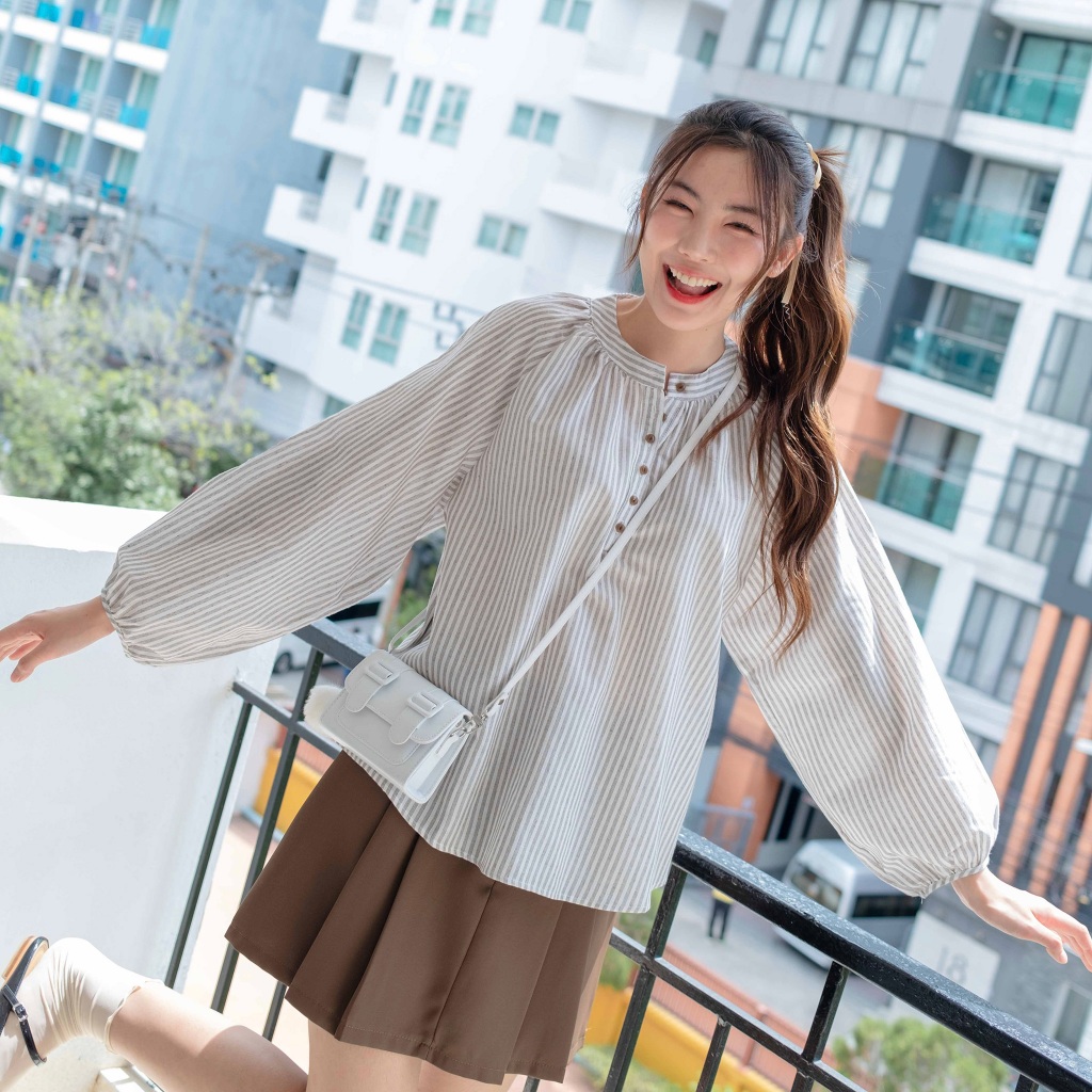 DAILYLOOK.SM --- Ordinary top เสื้อแขนยาวลายทางสไตล์สาวมินิมอลชิวๆ