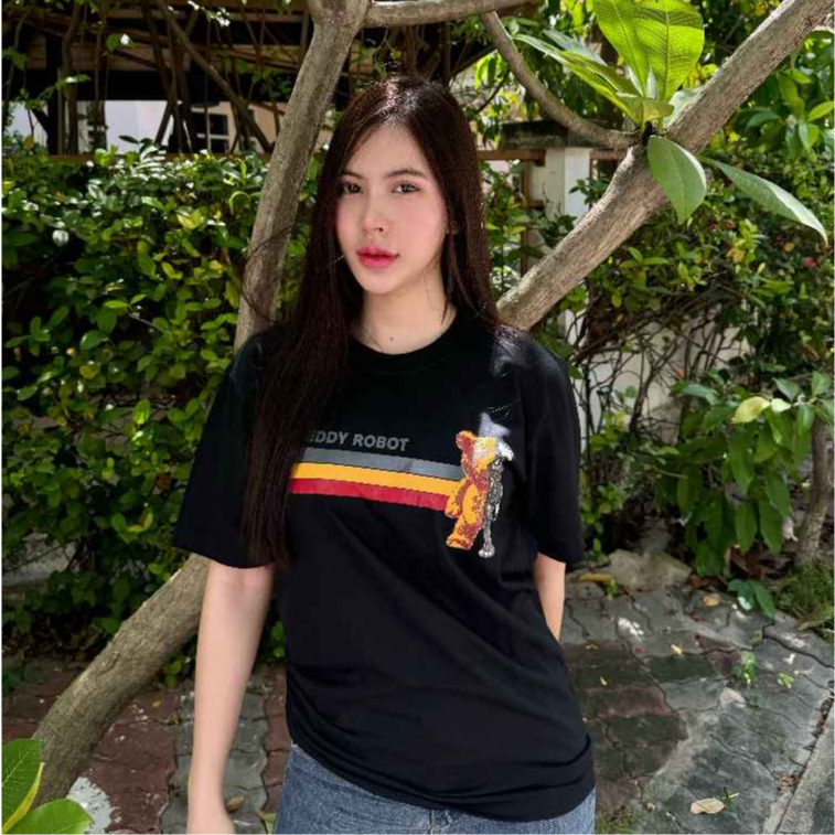 (จัดส่งไว) เสื้อยืดวินเทจ Teddy robot ผ้าคอตตอนแท้ 100% งานซิลค์สกรีนคุณภาพ VINTAGE FACTORY