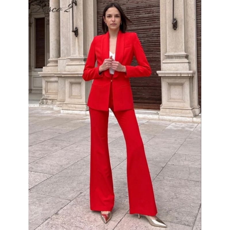 Detail: Widelia @ Real>> Business Look<< เซ็ทสูทแดงผู้ดีOld Money มากแม่Size : SM ใส่ได้ (Use พร้อมส