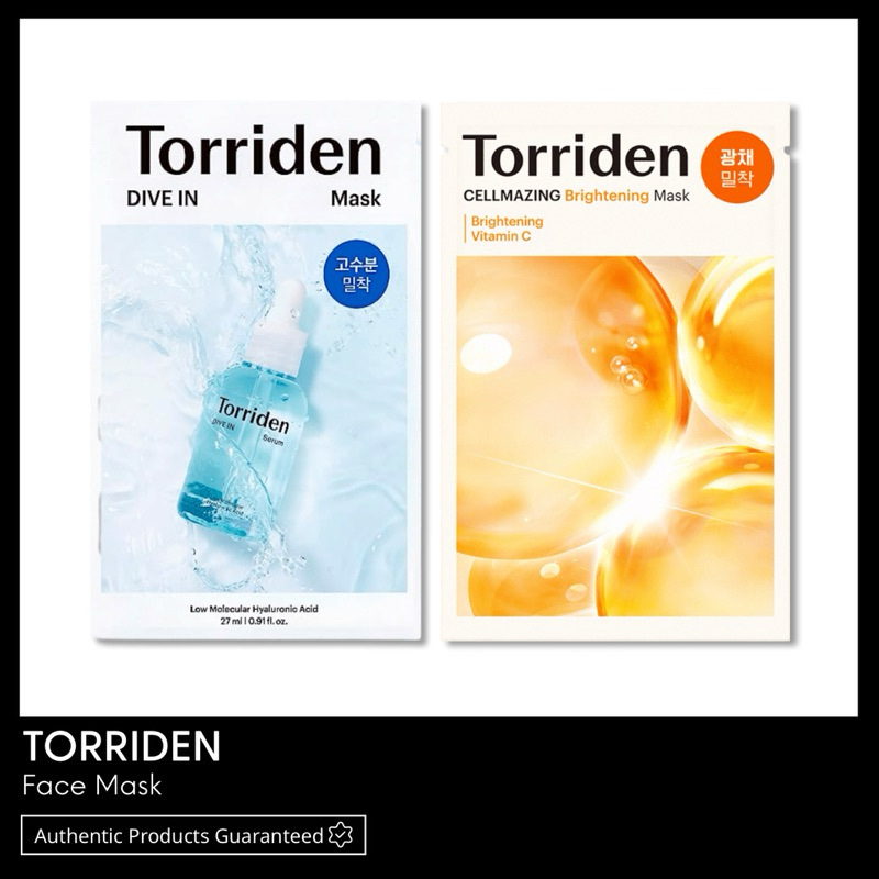 TORRIDEN Mask มาส์กหน้า 1 แผ่น พร้อมส่ง & แท้