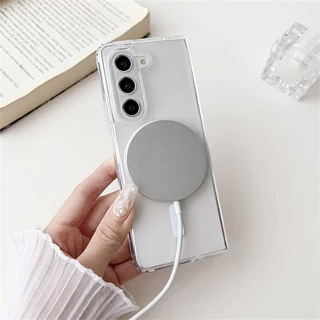 เคสใส เคสแม่เหล็ก Samsung Z Fold 8 Ultra / Fold 7 / Fold 6 / Fold 5 เคสชาร์จไร้สาย Z Fold8Ultra / Fold7 / Fold6 Magnetic