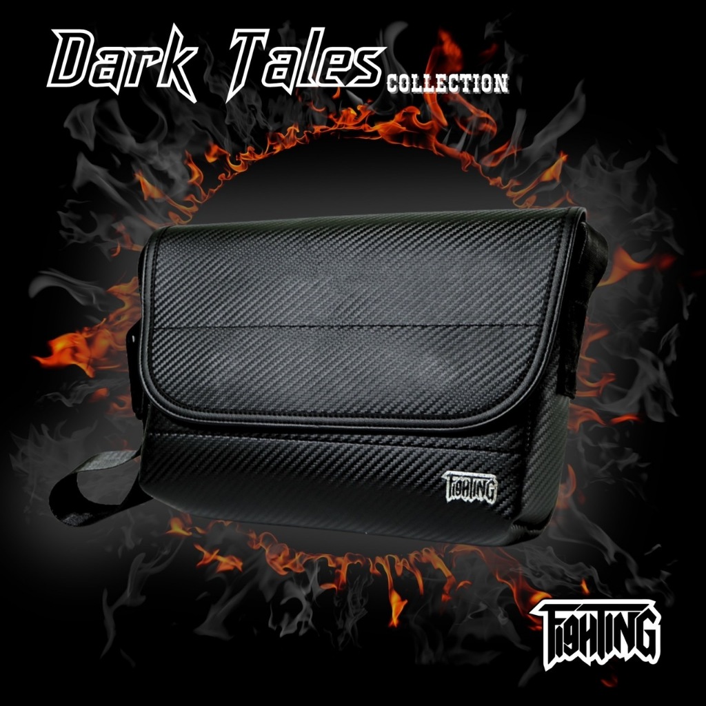 [ FIGHTING ] Dark Tales Collection กระเป๋าแมสเซนเจอร์หนังหุ้มคาร์บอน ( แม่เหล็ก )
