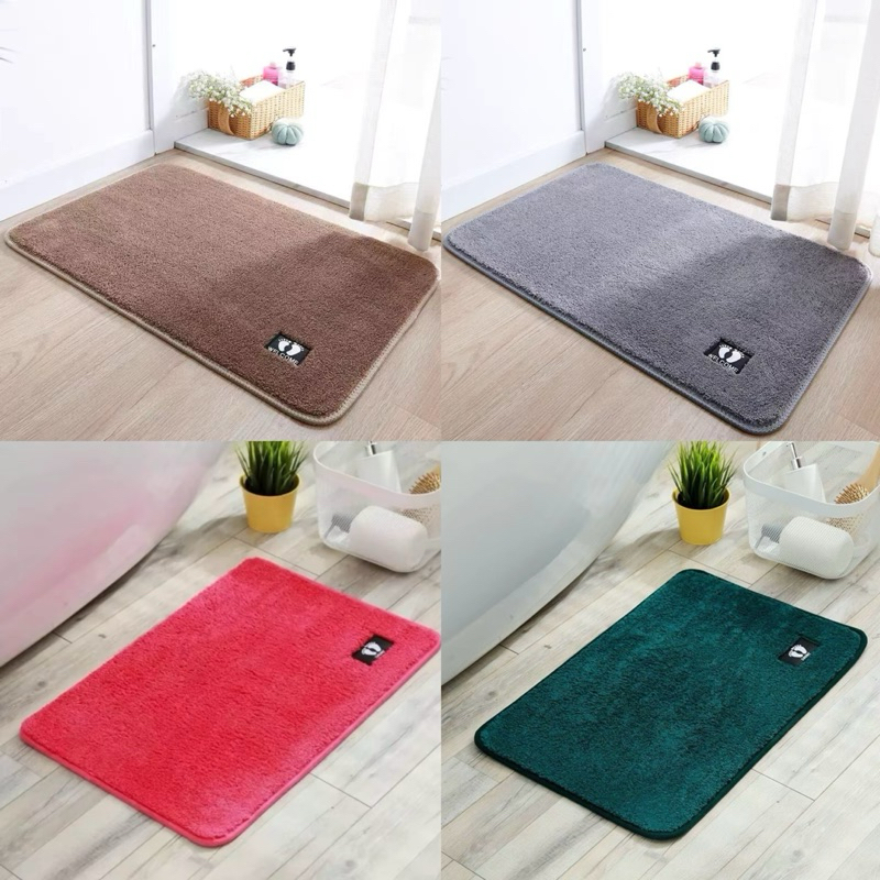 พรมเช็ดเท้า พรมประตู ขนาด 40x60 ซม. 10 สีให้เลือกๆๆๆ