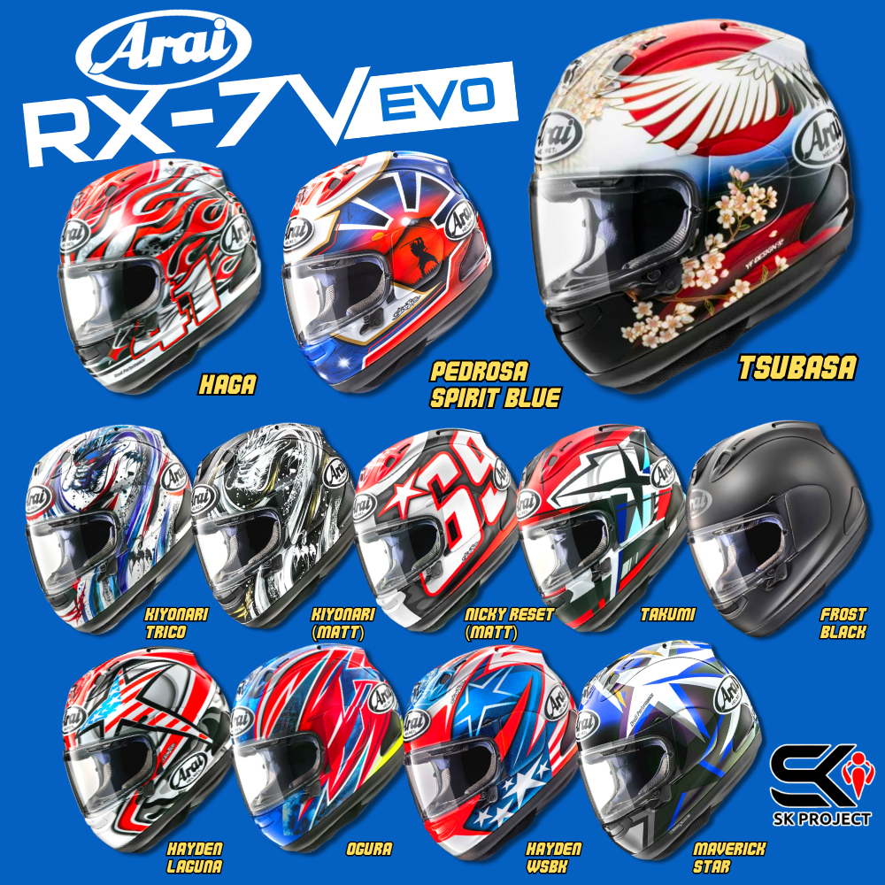 แถมฟรี !!! กระเป๋าใส่หมวกกันน็อค !! หมวกกันน็อค Arai RX-7V EVO ของแท้ผ่อน 0% 10 เดือนส่งฟรี !!!!