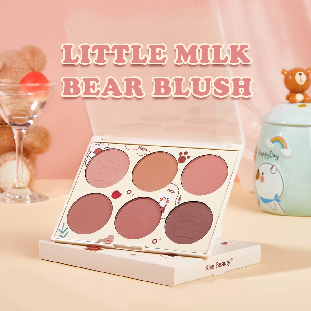 DGOO บลัชออนพาเลทคอนทัวร์ 6 สี กันน้ํา 6 สี Blushes