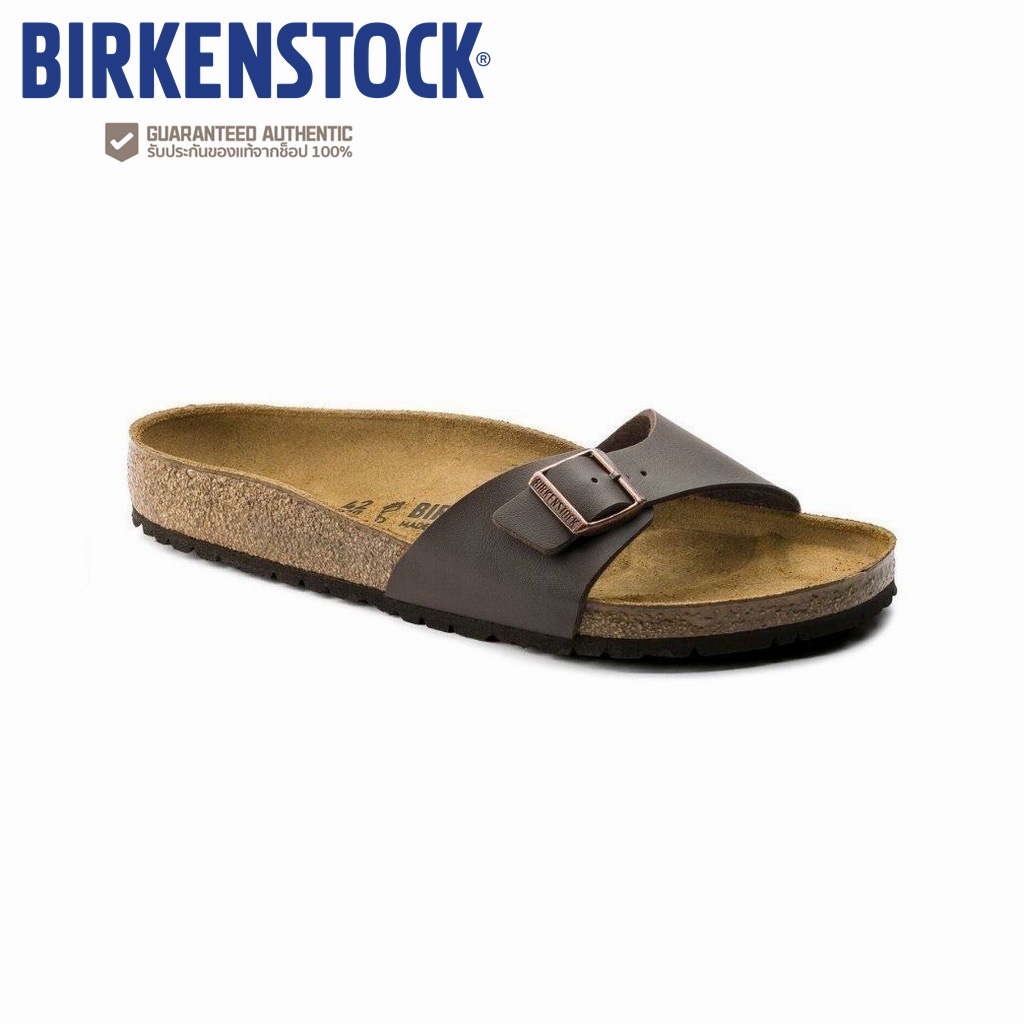 BIRKENSTOCK Madrid BF Dark Brown รองเท้าแตะ Unisex สีน้ำตาลเข้ม【ของแท้ 100 %】
