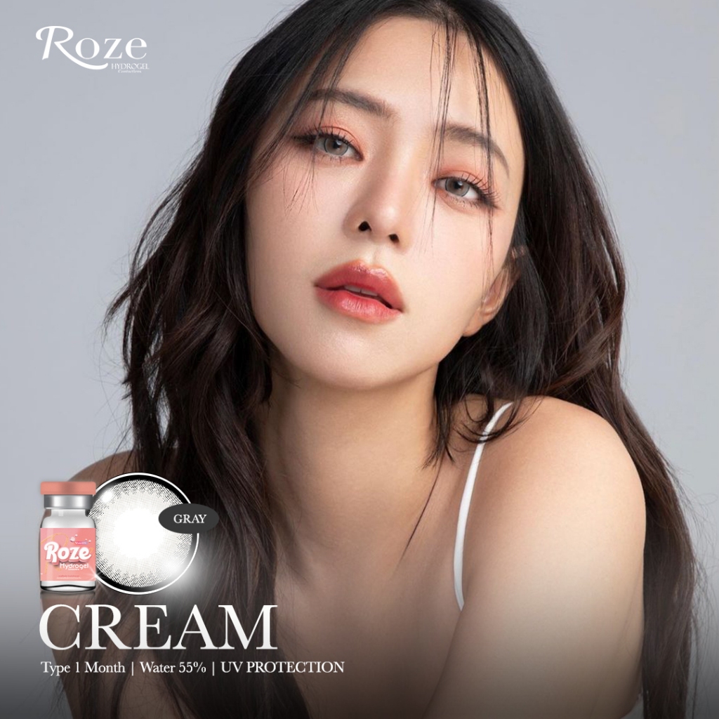 คอนแทคเลนส์ Hydrogel🌈Cream🌈 Brown / Gray / Black (Rozelens) ขนาดบิ๊กอาย💖 น่ารักใสใส เลนส์ใส่สบาย