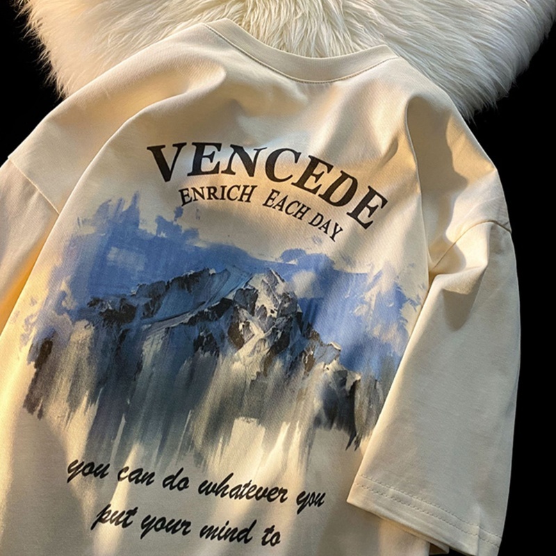 2024ใหม่ในฤดูร้อน เสื้อยืดผู้หญิงผู้ชายใส่สบาย ๆ พิมพ์ลายแขนสั้นคอกลมเสื้อยืดหญิงชายฤดูร้อนเนื้อผ้านิ่ม
