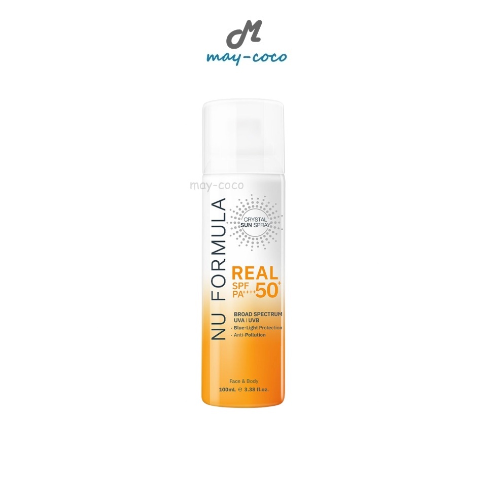 ถูก/แท้/มีไลฟ์ สเปรย์กันแดด Nu Formula Crystal Sun Spray Real SPF50+ PA++++ สเปรย์กันแดดคริสตัล บางเบา สบายผิว กันน้ำ
