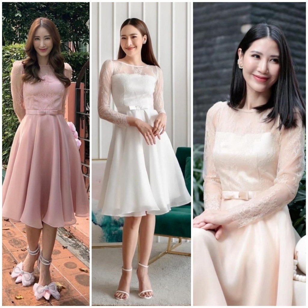 PD888-Charming-Dress เดรสลูกไม้