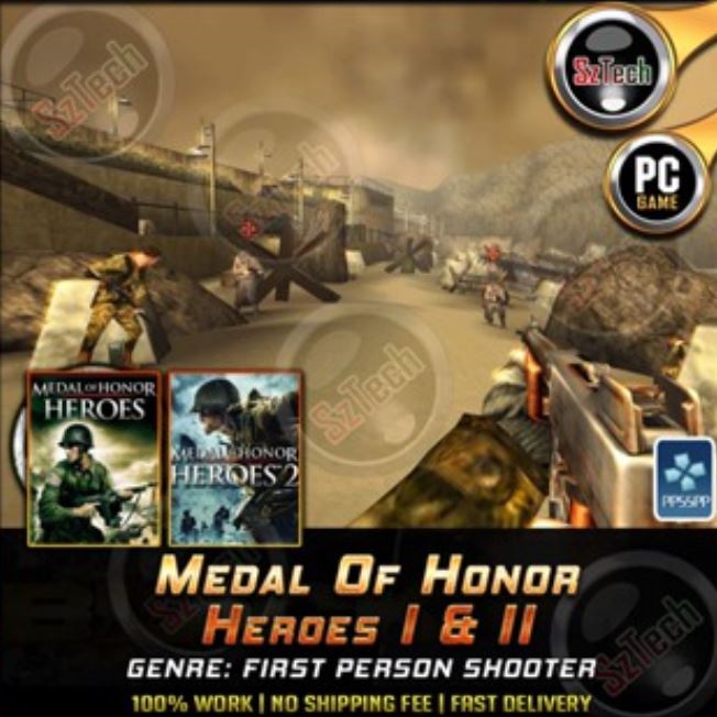 Medal of Honor - Heroes 1 & 2 [ PC/Laptop GAME] 🔥Offline Games🔥FPS🔥Medal of Honor🔥PPSSPP Emulator🔥