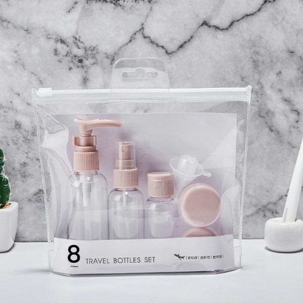 karami.shop ขวดสเปรย์ ขวดปั้ม ขวดแบ่งครีม แบบพกพา (เซ็ต 8 ชิ้น) พร้อมส่ง