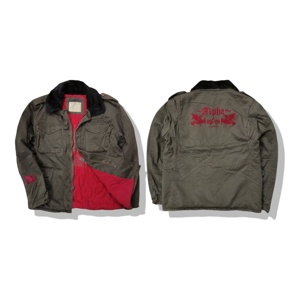 Alpha Industries M-65 Military Jacket รอบอก 50”