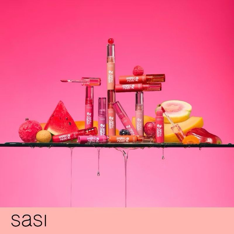Sasi sugar rush lip tint vol.2 🍒 ลิปทินท์ ศศิ วอลลุ่ม ปากฉ่ำสีสดสวย กลิ่นหอม ติดทน