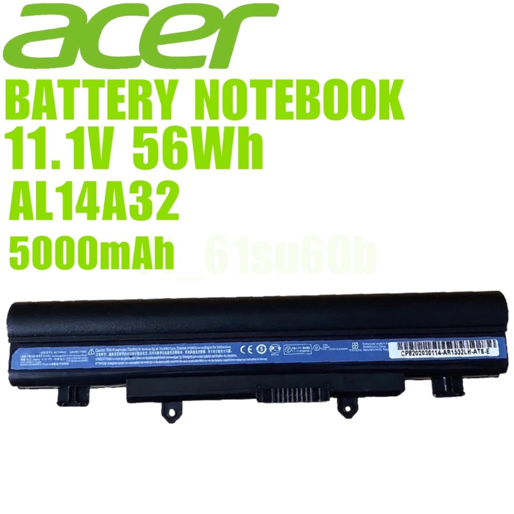 Battery Acer 5000mAh รุ่น AL14A32 แบตเตอรี่ โน๊ตบุ๊ค