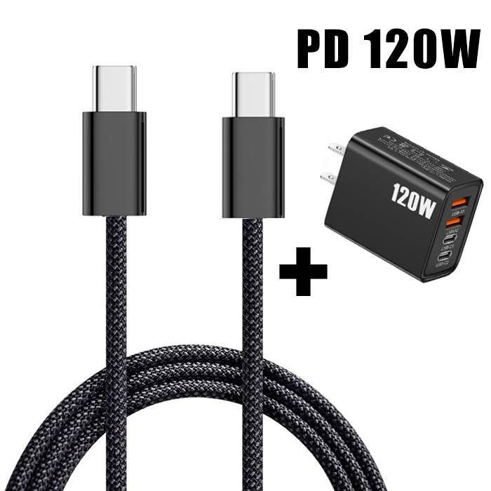PD 120W Type C อะแดปเตอร์สายชาร์จ สายชาร์จเร็ว 1เมตร 2ม USB A to Type c สำหรับ ชุดชาร์จเร็ว ประเภท