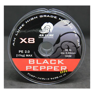 AN LURE BLACK PEPPER PEx8 สายพีอี อั๋นลัวร์ ถัก8 เส้นเล็ก เหนียว ไว้ใจได้