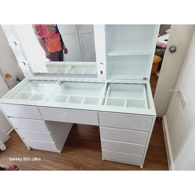 9 ลิ้นชักหัวเกาหลีไฟ / โต๊ะแป้ง 9 ลิ้นชัก ส่งเฉพาะกทมและปริมณฑลเท่านั้น **( ลูกค้าต่างจังหวัดรบกวนทักแชทก่อนสั่งซื้อ) - รูปที่ 7