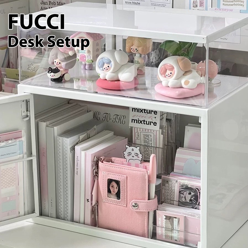 [𝗙𝗨𝗖𝗖𝗜]📚 𝐢𝐫𝐨𝐧 𝐜𝐚𝐛𝐢𝐧𝐞𝐭 ตู้เก็บของ 1 ประตู วัสดุโลหะ เสริมชั้นวางโชว์ น่ารัก