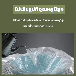 1แผ่นใช้ได้นาน 20ปี SHENGDE ผ้าใบกันแดดฝน ขอบต่อต้านการเสื่อมสภาพ พลาสติกใสกันฝน กันลม ขอบมีรู เนื้อนุ่ม โปร่งใสสูง